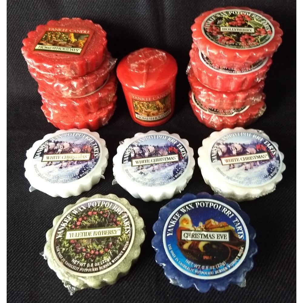 Yankee Candle Tart Wax Melts Lot 14 Retired Home for Holiday White Christmas NEW